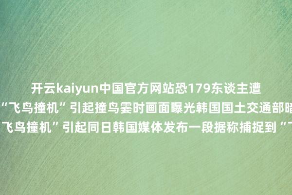 开云kaiyun中国官方网站恐179东谈主遭难同期韩方揣度事