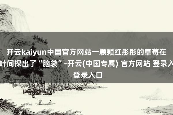 开云kaiyun中国官方网站一颗颗红彤彤的草莓在绿叶间探出了