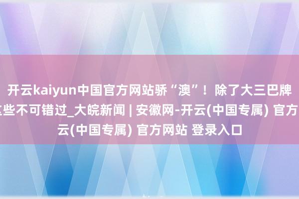 开云kaiyun中国官方网站骄“澳”！除了大三巴牌楼 澳门还