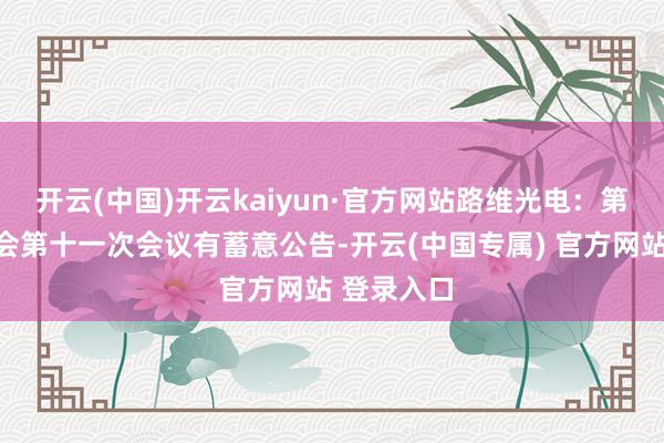 开云(中国)开云kaiyun·官方网站路维光电：第五届监事会