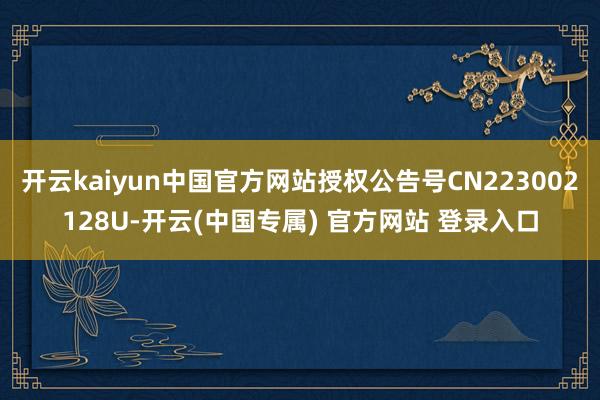 开云kaiyun中国官方网站授权公告号CN223002128