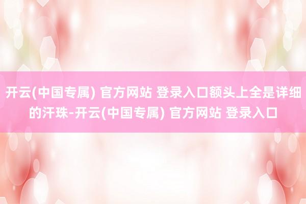 开云(中国专属) 官方网站 登录入口额头上全是详细的汗珠-开
