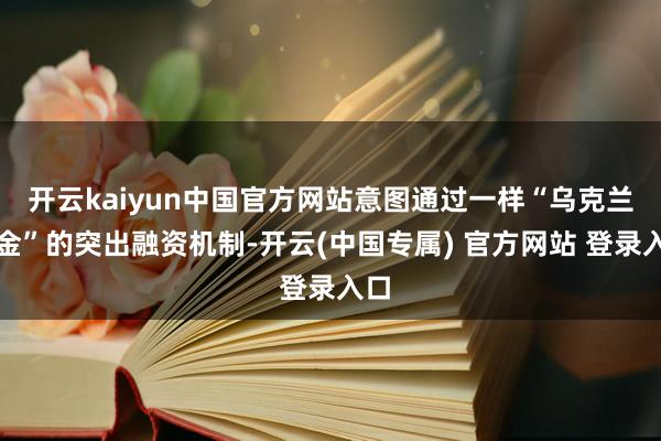 开云kaiyun中国官方网站意图通过一样“乌克兰基金”的突出